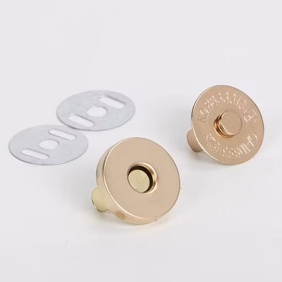 Customized High-Quality Metal Alloy Magnetic Snap Buttons for Leathers Jackets and Bags
