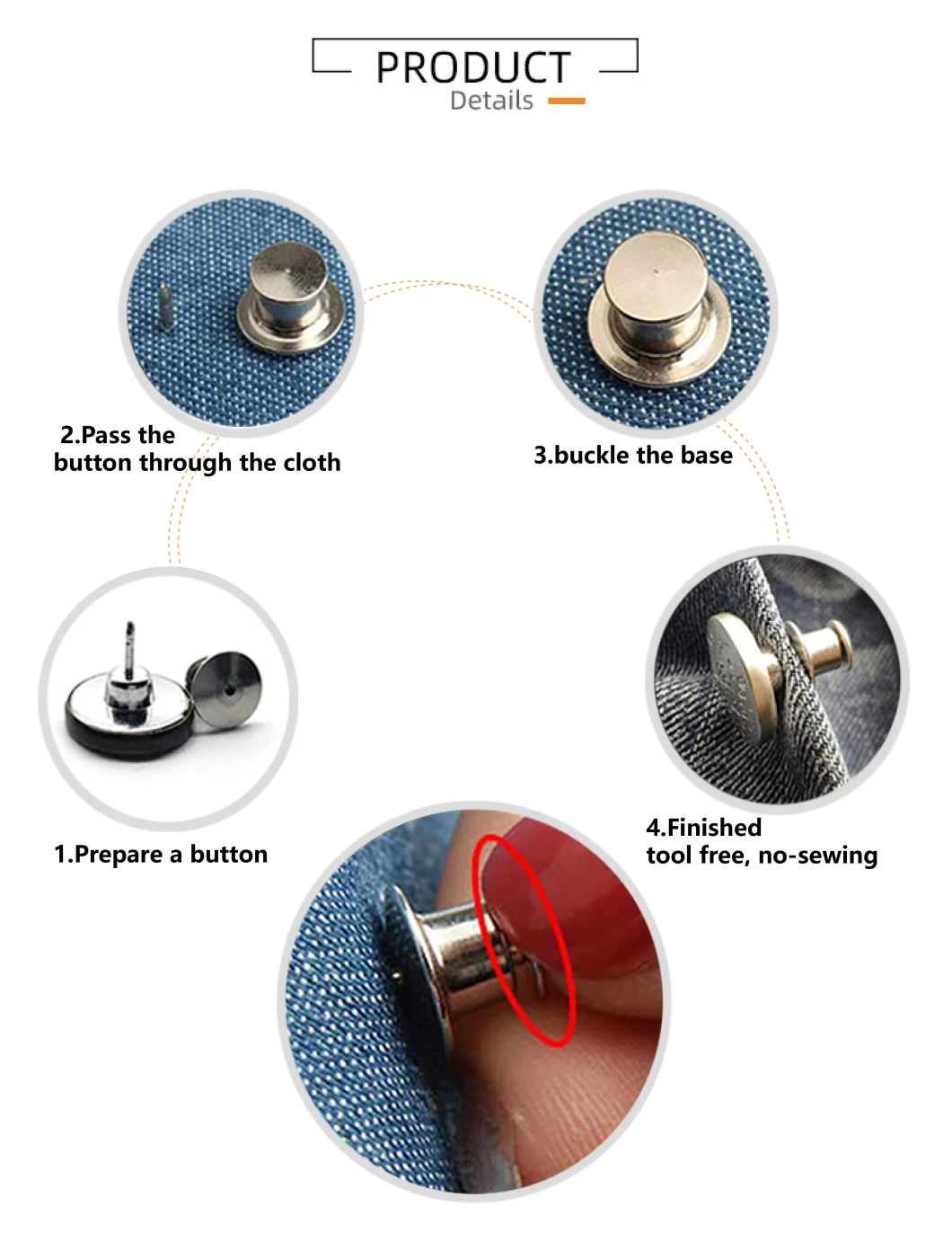 Wholesale Round Magnet Snap Metal Magnetic Button for Clothes